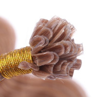 25 Keratin Bonding Hair Extensions - 27 Honigblond - GEWELLT 100% Echthaar 1g Strähne - NOVON EXTENTIONS 50cm