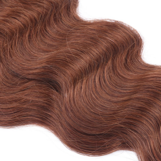 25 Keratin Bonding Hair Extensions - 33 Rotbraun - GEWELLT 100% Echthaar 1g Strhne - NOVON EXTENTIONS 60cm
