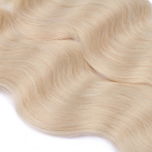 25 Keratin Bonding Hair Extensions - 60 Weissblond - GEWELLT 100% Echthaar 1g Strähne - NOVON EXTENTIONS 60cm