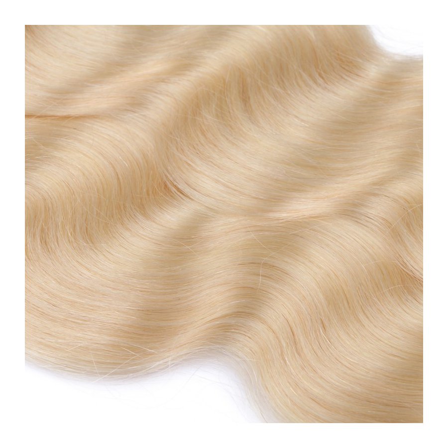 Bonding Extensions #613 Helllichtblond gewellt aus Remy-Echthaar