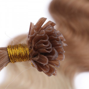 25 Keratin Bonding Hair Extensions - 12/60 Ombre - GEWELLT 100% Echthaar 1g Strähne - NOVON EXTENTIONS