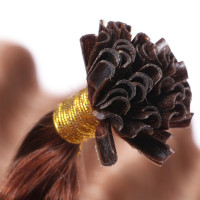 25 Keratin Bonding Hair Extensions - 4/27 Ombre - GEWELLT 100% Echthaar 1g Strähne - NOVON EXTENTIONS 50cm
