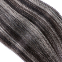 10 x Tape In - 1b/Grey Geträhnt - Hair Extensions - 2,5g - NOVON EXTENTIONS