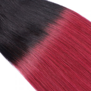 10 x Tape In - 1b/Burg Ombre - Hair Extensions - 2,5g - NOVON EXTENTIONS