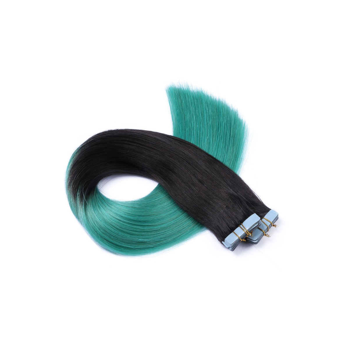 10 x Tape In- 1b/Sky Ombre - Hair Extensions - 2,5g -...