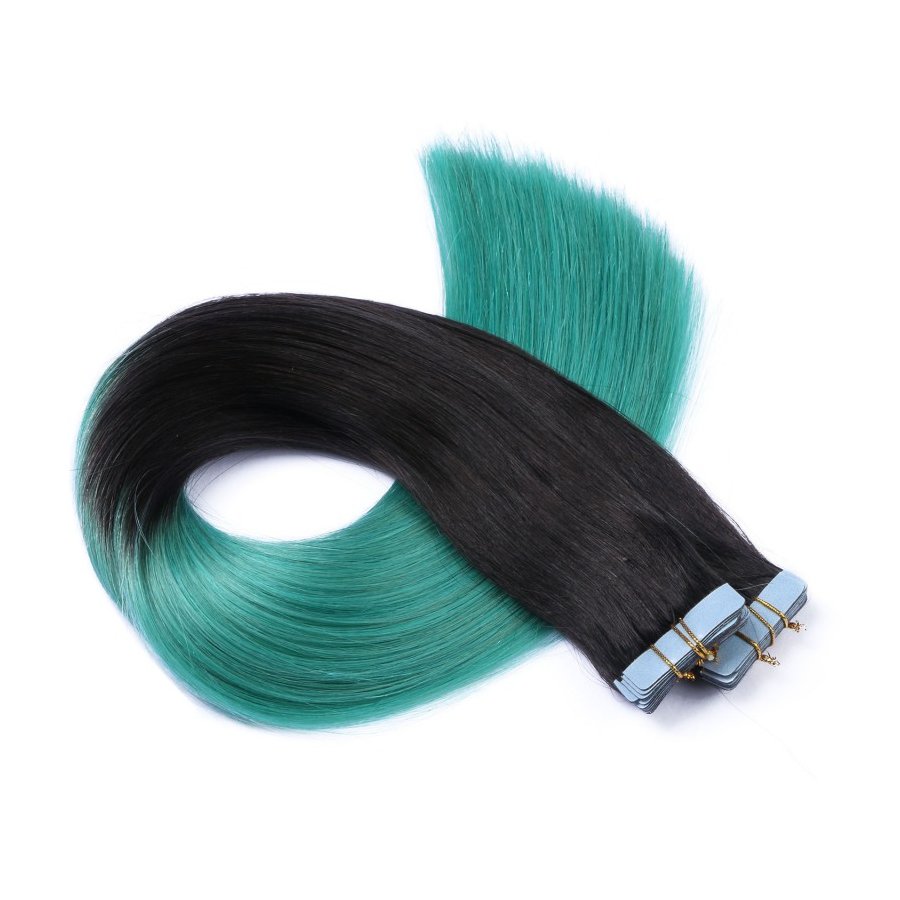 Tape Extensions #1B/SKY Ombre aus Remy-Echthaar