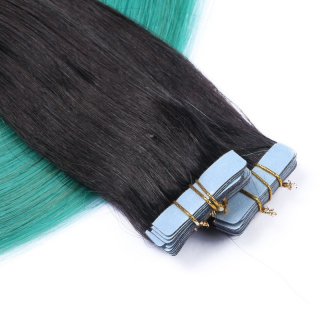 10 x Tape In- 1b/Sky Ombre - Hair Extensions - 2,5g - NOVON EXTENTIONS 40 cm