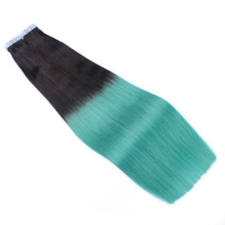 10 x Tape In- 1b/Sky Ombre - Hair Extensions - 2,5g - NOVON EXTENTIONS 60 cm