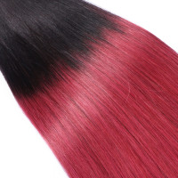 25 x Keratin Bonding Hair Extensions - 1b/Burg Ombre - 100% Echthaar - NOVON EXTENTIONS
