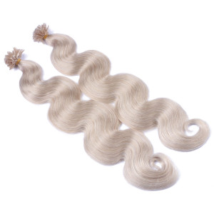 25 Keratin Bonding Hair Extensions - Grey / Grau - GEWELLT 100% Echthaar 1g Strähne - NOVON EXTENTIONS 50cm