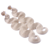 25 Keratin Bonding Hair Extensions - Grey / Grau - GEWELLT 100% Echthaar 1g Strähne - NOVON EXTENTIONS 50cm