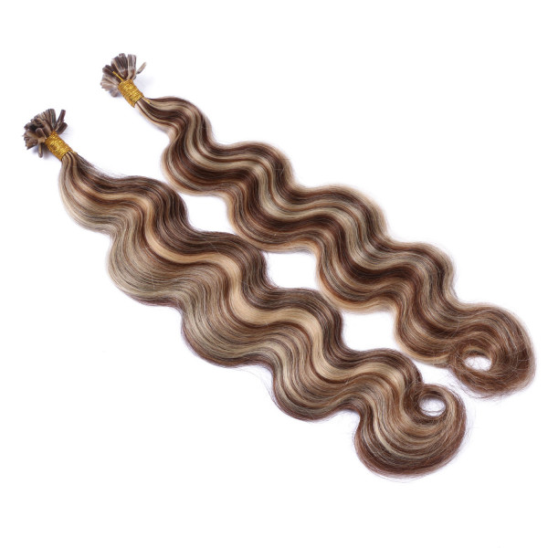 25 Keratin Bonding Hair Extensions - 4/24 Gesträhnt - GEWELLT 100% Echthaar 1g Strähne - NOVON EXTENTIONS