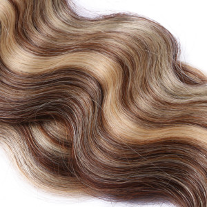 25 Keratin Bonding Hair Extensions - 4/24 Gesträhnt - GEWELLT 100% Echthaar 1g Strähne - NOVON EXTENTIONS