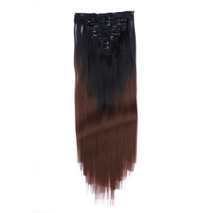 #1B/27 Ombre - Clip-In Hair Extensions / 8 Tressen / Haarverlängerung XXL Komplettset