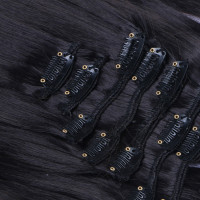 #1B/27 Ombre - Clip-In Hair Extensions / 8 Tressen / Haarverlängerung XXL Komplettset