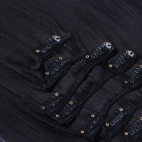 #1B/Burg Ombre - Clip-In Hair Extensions / 8 Tressen / Haarverlängerung XXL Komplettset