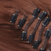 #4 - Clip-In Hair Extensions / 8 Tressen / Haarverlängerung XXL Komplettset 50 cm - Glatt