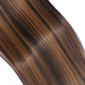 #4/20 Gesträhnt - Clip-In Hair Extensions / 8 Tressen / Haarverlängerung XXL Komplettset