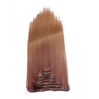 #4/27 Ombre - Clip-In Hair Extensions / 8 Tressen / Haarverlängerung XXL Komplettset