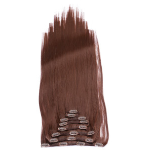 #6 - Clip-In Hair Extensions / 8 Tressen / Haarverlängerung XXL Komplettset 60 cm - Glatt