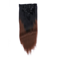 #6/27 Ombre - Clip-In Hair Extensions / 8 Tressen / Haarverlängerung XXL Komplettset