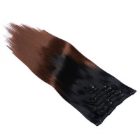 #6/27 Ombre - Clip-In Hair Extensions / 8 Tressen / Haarverlängerung XXL Komplettset