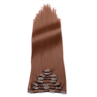 #8 - Clip-In Hair Extensions / 8 Tressen / Haarverlängerung XXL Komplettset 60 cm - Glatt