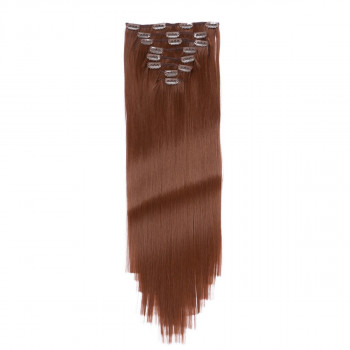 #8 - Clip-In Hair Extensions / 8 Tressen / Haarverlängerung XXL Komplettset 60 cm - Gewellt