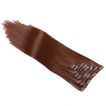 #8 - Clip-In Hair Extensions / 8 Tressen / Haarverlängerung XXL Komplettset 60 cm - Gewellt