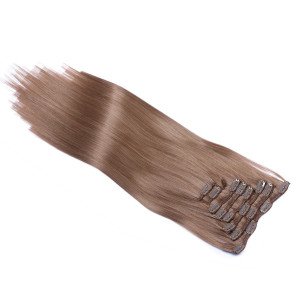 #10 - Clip-In Hair Extensions / 8 Tressen / Haarverlängerung XXL Komplettset 60 cm - Glatt