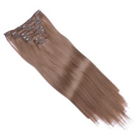 #10 - Clip-In Hair Extensions / 8 Tressen / Haarverlängerung XXL Komplettset 60 cm - Glatt