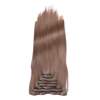 #10 - Clip-In Hair Extensions / 8 Tressen / Haarverlängerung XXL Komplettset 60 cm - Glatt