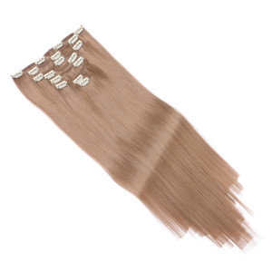 #12 - Clip-In Hair Extensions / 8 Tressen / Haarverlängerung XXL Komplettset 50 cm - Glatt