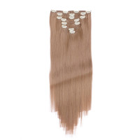 #12 - Clip-In Hair Extensions / 8 Tressen / Haarverlängerung XXL Komplettset 50 cm - Glatt