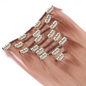 #12/60 Ombre - Clip-In Hair Extensions / 8 Tressen / Haarverlängerung XXL Komplettset