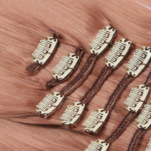 #12/60 Ombre - Clip-In Hair Extensions / 8 Tressen / Haarverlängerung XXL Komplettset