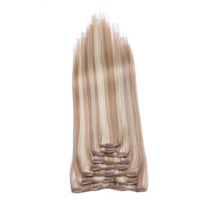 #12/613 Gesträhnt - Clip-In Hair Extensions / 8 Tressen / Haarverlängerung XXL Komplettset 60 cm - Gewellt