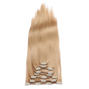 #20 - Clip-In Hair Extensions / 8 Tressen / Haarverlängerung XXL Komplettset 50 cm - Glatt