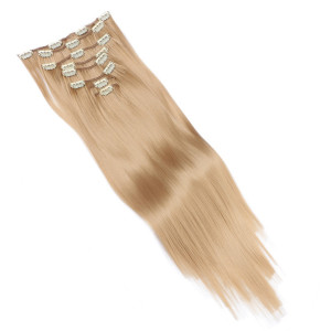 #20 - Clip-In Hair Extensions / 8 Tressen / Haarverlängerung XXL Komplettset 60 cm - Glatt