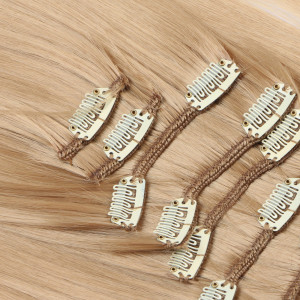 #20 - Clip-In Hair Extensions / 8 Tressen / Haarverlängerung XXL Komplettset 60 cm - Glatt