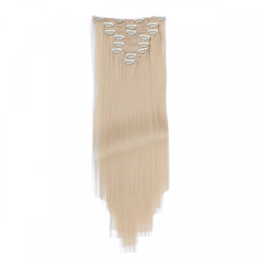 Clip-In Extensions #24 Goldblond aus Thermofiber-Synthetikhaar