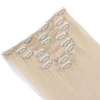 #24 - Clip-In Hair Extensions / 8 Tressen / Haarverlängerung XXL Komplettset 60 cm - Glatt