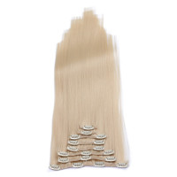 #24 - Clip-In Hair Extensions / 8 Tressen / Haarverlängerung XXL Komplettset 60 cm - Glatt