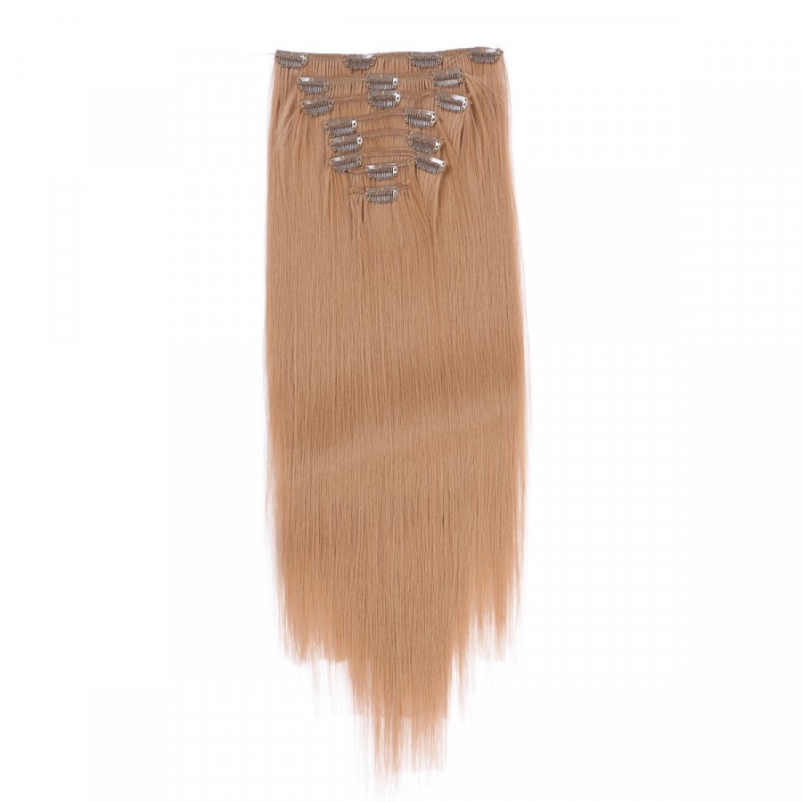Clip-In Extensions #27 Honigblond aus Thermofiber-Synthetikhaar