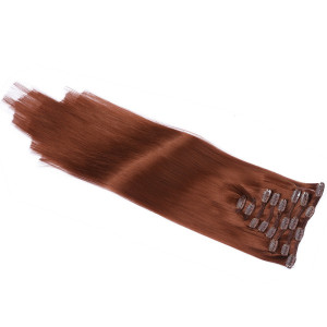 #33 - Clip-In Hair Extensions / 8 Tressen / Haarverlängerung XXL Komplettset 60 cm - Glatt