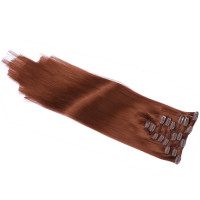 #33 - Clip-In Hair Extensions / 8 Tressen / Haarverlängerung XXL Komplettset 60 cm - Glatt