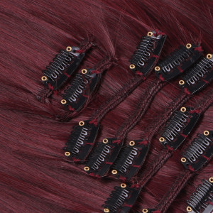 #99J - Clip-In Hair Extensions / 8 Tressen / Haarverlängerung XXL Komplettset 60 cm - Gewellt