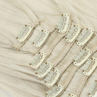 #613 - Clip-In Hair Extensions / 8 Tressen / Haarverlängerung XXL Komplettset 60 cm - Glatt