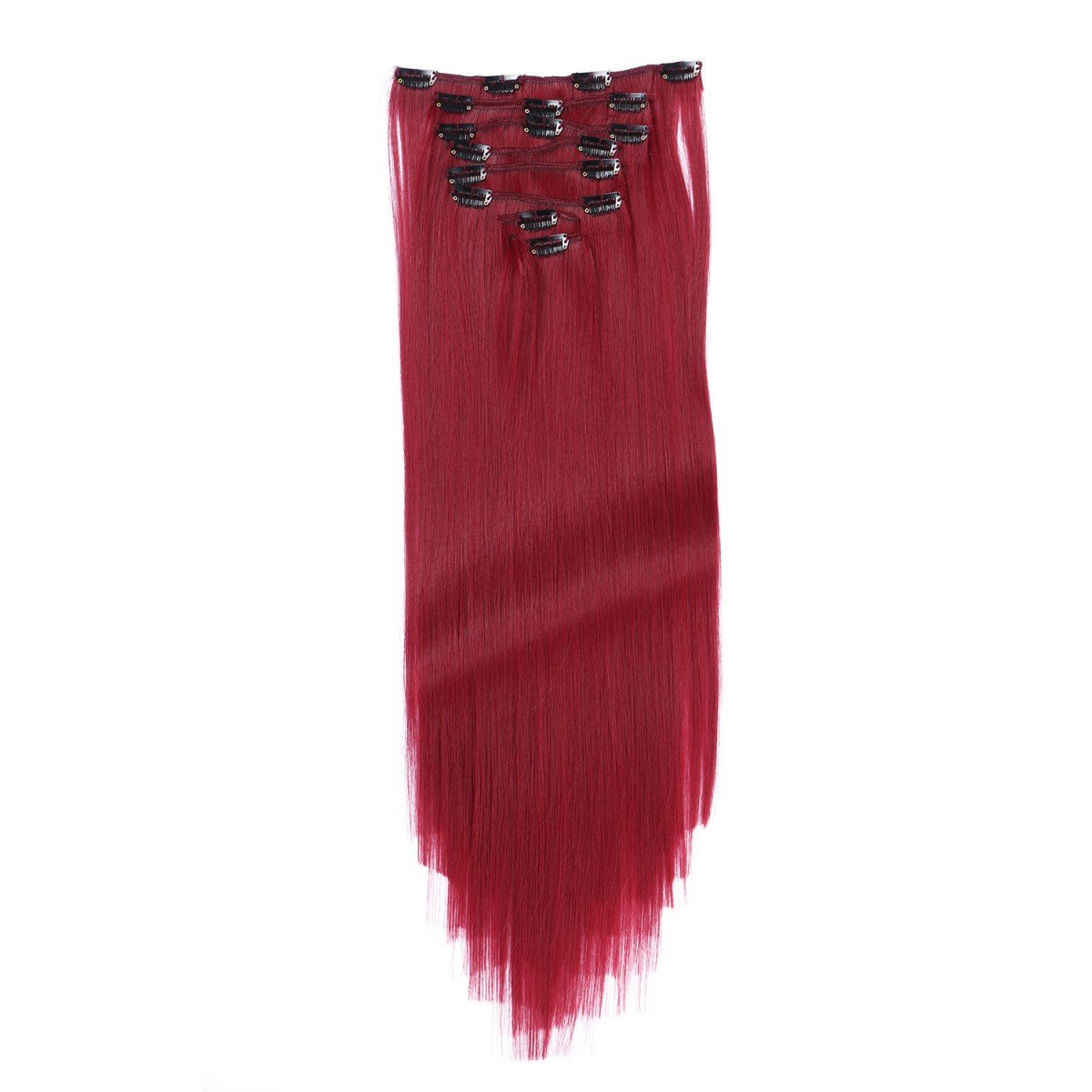 #Burg - Clip-In Hair Extensions / 8 Tressen /...