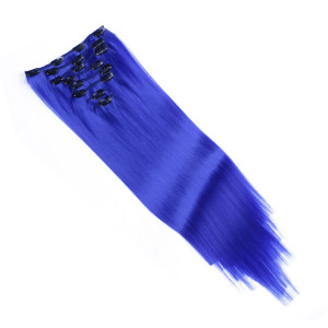 #Darkblue - Clip-In Hair Extensions / 8 Tressen / Haarverlängerung XXL Komplettset